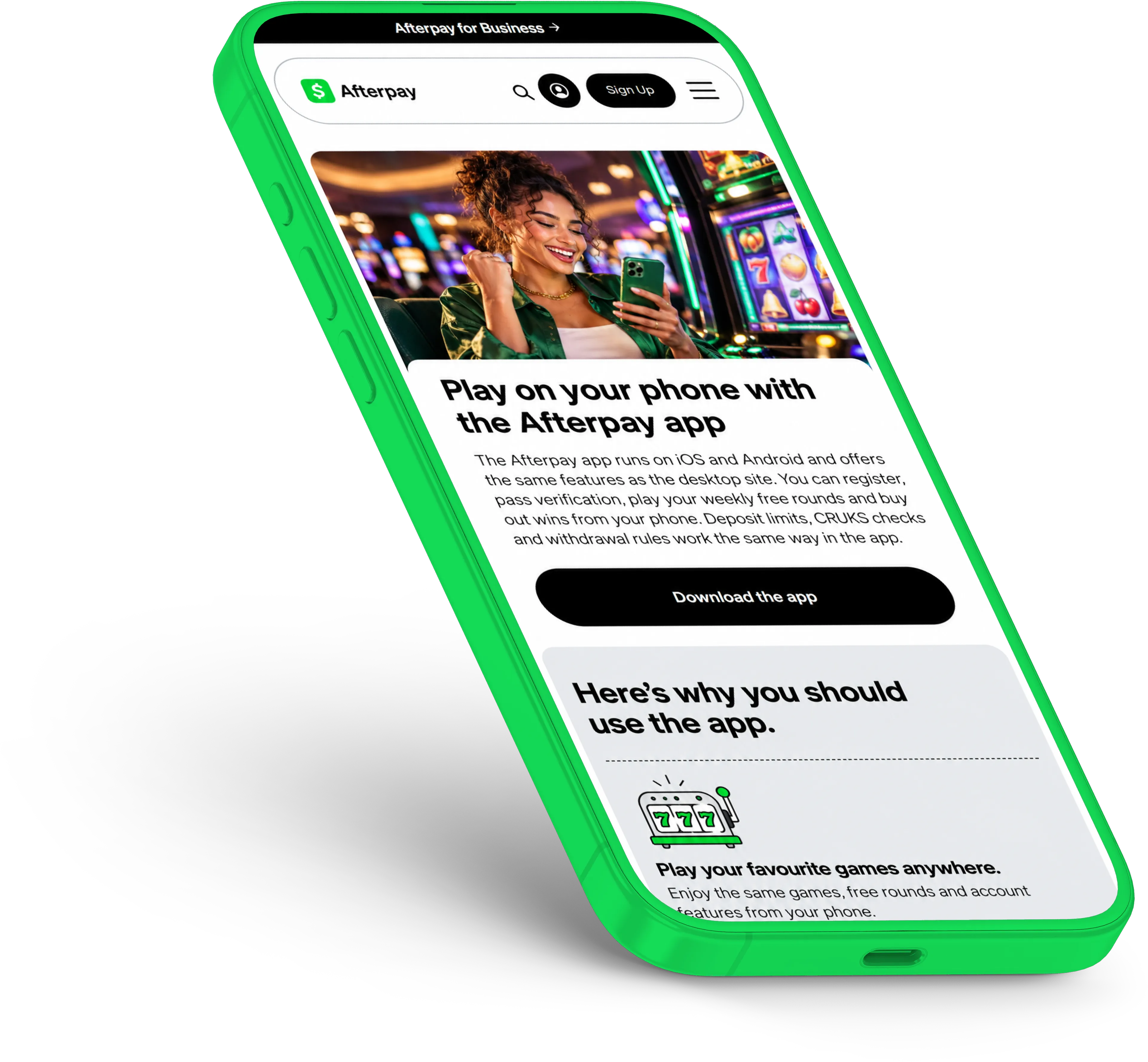 mobile app in Afterpay Casino Nederland